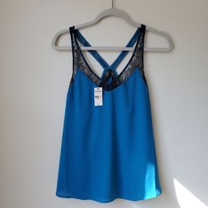 🆕️ Express teal lace racerback top NWT small